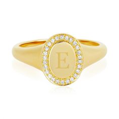 Pinky Signet Ring, Diamond Signet Ring, Diamond Frame, Gold Signet Ring, Stacked Jewelry, Everyday Rings, Engagement Ring Wedding Band, Custom Engagement Ring, Dream Jewelry