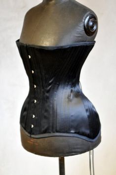 Edwardian Corsets, Corset Looks, Lace Tights, Corset Lingerie, Corsets, Black Satin, Bend, Riding Helmets, Custom Made