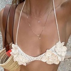 Gucci Clothes, Hairstyles Cute, Coquette Fashion, Crochet Swim, Different Hair, Crochet Clothing And Accessories, Women Y2k, Flowers Aesthetic, Aesthetic Coquette