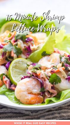 Shrimp Lettuce wraps w/ Sweet Chili Mayo Quick Shrimp Recipes, Shrimp Lettuce Wraps, Healthier Meals, Wrap Recipe, Shellfish Recipes, Shrimp Recipes Easy, Coleslaw Mix, Healthy Lunches