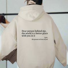 Embrace the chill in the air with the Inspirational Message Oversized Hoodie, a garment that combines warmth and a positive message. This cozy hoodie is not just for warmth; it’s a medium for spreading positivity, featuring a thoughtful message aimed at brightening someone's day. Specifications: Material: Constructed from a blend of cotton and polyester, this hoodie is both durable and comfortable to the touch. Special Features: This hoodie comes with a broad hood, generous sleeves, and a practi Spreading Positivity, Cozy Hoodie, Positive Messages, Cozy Fits, Oversized Hoodie, Inspirational Message, Oversize Hoodie, Grey Hoodie, Special Features