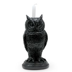 Candle Holder - Owl Owl Candle Holder, Owl Candle, Owl Feather, Unique Candle Holders, Old Candles, Shaped Candle, Owl Design, Designer Candles, Great Conversation Starters