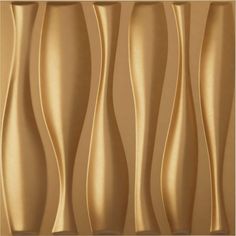 an abstract gold wallpaper with wavy lines and curves on the side, as if it were made out of paper