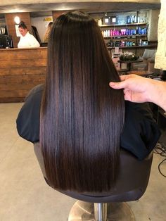 Balayage Straight Hair, Mocha Hair, Chocolate Hair, Front Hair