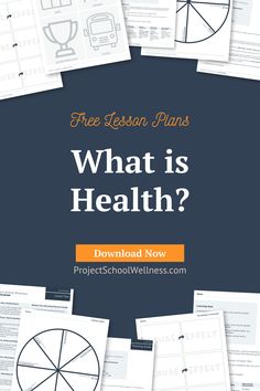 a blue background with text that reads, what is health? free lesson plans for kids