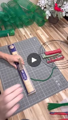 a person is making something on a cutting board