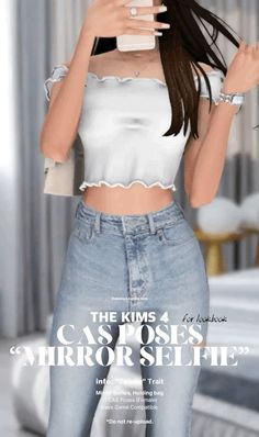 the kims 4 ca's poses mirror selfie poster is shown in this image