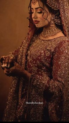 Pakistani Bridal Shoot, Desi Bridal Makeup, Muslim Bridal, Bridal Lehenga Designs, Asian Wedding Dress