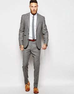 Mens Fashion Summer Outfits, Gentlemens Guide, Grey Suits, Mens Fashion Dressy, Mens Wedding Attire, A Man In A Suit, Winter Suits, Man In A Suit, Mens Fashion Editorial