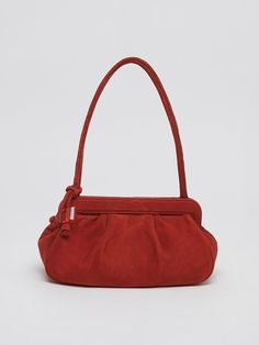 Composition : Shell: Natural leather ( sheep) lining: 50% cotton, 50% polyesterColor : redCountry of Origin : CHINA Chic Fall Suede Shoulder Bag, Red Soft Leather Bag For Fall, Red Evening Bags For Fall, Natural Leather, Sheep, Shells, Composition, Bag Lady, Shoulder Bag