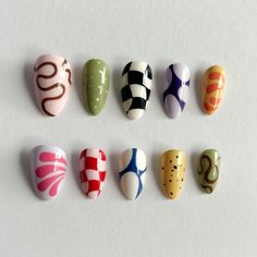 White Grid, Almond Nail, Gel Designs, Nail Swag, Funky Nails, Nail Inspiration, Nail Sizes, Nails Inspo, Nail File