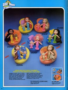 an advertisement with dolls and toys on it for the children's book, little miss sunshine