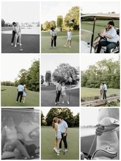 black and white photos of people playing golf