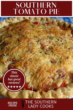 the southern tomato pie recipe is featured in this magazine