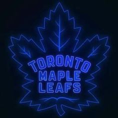 toronto maple leafs neon sign in the dark