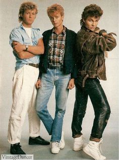 Moda 80s, 80s Mens Fashion, 80’s Outfits, Style Année 80, 80s Inspired Outfits, 80s Outfits, 1980s Men