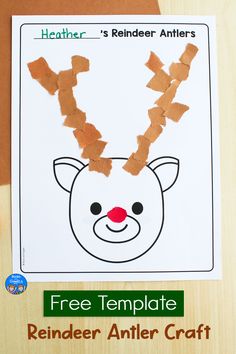 this reindeer craft is perfect for kids to make with their teacher's reindeer antlers