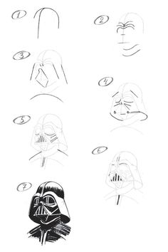 some drawings of different types of masks