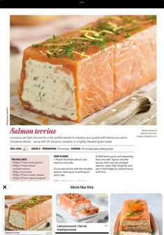 the recipe for salmon tartare is shown on this page