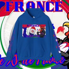 CHECK OUT MY STORE FOR MORE OF THE LATEST WORLD RUGBY HOODIES!! MADE AND MANUFACTURED IN THE USA. RANGE OF COLOURS and SIZES. France Rugby supporter Hoodie Sweatshirt, pullover, French rugby, Eiffel Tower, winter, gift hoodie,unisex, paris  Unisex heavy blend hooded sweatshirt is relaxation itself. Made with a thick blend of cotton and polyester, it feels plush, soft and warm, a perfect choice for any cold day. In the front, the spacious kangaroo pocket adds daily practicality while the hood's d Blue Hoodie With Graphic Print For Sports Events, Blue Graphic Print Hoodie For Sports Events, Blue Team Spirit Hoodie For Streetwear, Blue Sports Team Themed Hoodie, Winter Sports Fan Merchandise Hoodie, French Rugby, France Rugby, Rugby, Color Matching