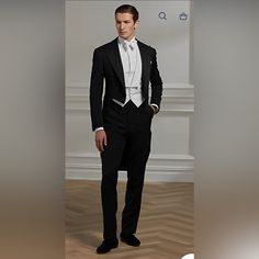 Such A Rare Find Brioni Men’s Tuxedo Suit Set For Nieman Marcus Long Tailed Black In Perfect Condition. 10 Out Of 10. 100% Wool Measurements Jacket Armpit To Armpit: 40 Inches Length To Long Back: 46 Inches Length Of Front: 24 Inches Pants Waist: 30 Inches Inseam: 35 Inches Length: 46 Inches S Tail Coat Suit, Brioni Suits, Armani Suit, Nieman Marcus, Brioni Men, Armani Suits, Tuxedo Suit, Black Suit, Long Tail