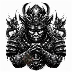 Half Sleeve Tattoos Polynesian, Samurai Mask Tattoo, Japanese Warrior Tattoo, Half Sleeve Tattoos Sketches, Samurai Tattoo Sleeve, Samurai Warrior Tattoo, Arte Viking, Tattoo Japanese Style, Wrist Tattoo Designs