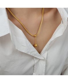 Get 10% off now! Buy gold-plated golden ball pendant necklace at cheap price online. Free stable shipping and pro since 2009. Gold Pendant Necklace With Ball Chain, Blue Green Wedding, Ball Pendant Necklace, Gold Pendent, Ball Pattern, Purple Prom, Prom Dresses Yellow, Purple Prom Dress, Lace Beach Wedding Dress