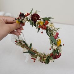 Boho Bride Crown,Dried Flowers Crown,Bridal Crowns,Wedding Crown  Boutonniere 3.5"-4.7" H Adult Crown 18" L Child Crown 16"-17" L Bridal Set : Adult Crown+Boutonniere  Product maintenance and functionality: 1.These are all 100% handmade tailor-made for you, each with slight differences and are unique. 2. All materials are preserved flowers or natural dried flowers, which do not require watering and can be stored in a dry environment for 1-3 years! 3.If you need to clean, you can use a hair dryer Spring Flower Crown, Orange Flower Crown, Bride Flower Crown, Wedding Floral Crown, Wildflower Crown, Wedding Hair Flower Crown, Fall Flower Crown, Ukrainian Wedding, Dried Flower Crown