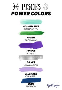 an image of different colors in the same color scheme for each type of pigments