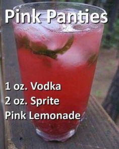 a drink with pink lemonade and vodka in it