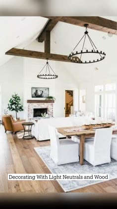 a living room filled with furniture and a fire place