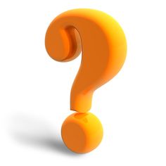 an orange question mark is shown in front of a white background with the word what? on it