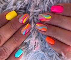 80 Bright Summer Nail Designs 2024: Fun, Cute, And Trendy Ideas 13 Nails Design For Summer, 2024 Color Trends, Summer Nails 2024, Summery Nails, Vibrant Nails, 2024 Color, Bright Nails, Short Acrylic Nails Designs, Nails 2024