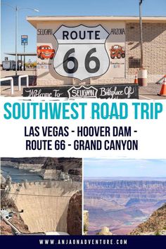 the route 66 road trip in las vegas, hover dam and route 66 grand canyon