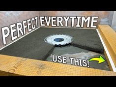 an image of a hole in the ground that says, perfect every time use this