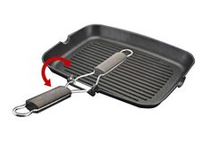 an image of a grilling pan with tongs