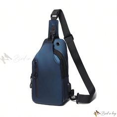 Bird in Bag - Small Backpack in Oxford Cloth Canvas for College Students Casual Anti-theft Chest Bag For School, Casual Anti-theft Crossbody Bags, Blue Large Capacity Chest Bag For Outdoor Activities, Blue Large Capacity Chest Bag For Travel, Blue Nylon Bag With Anti-theft Pocket, Blue Chest Bag With Large Capacity For Travel, Casual Anti-theft Backpack Shoulder Bag, Blue Anti-theft Backpack, Casual Anti-theft Shoulder Backpack