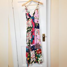 Nwt--Desigual-Strappy-Beach-Patch Work Wrap Maxi Dress-Size Xs Bust-Pit To Pit: 15-16 In Waist: 21-22 In Length: 42 In-Measured From Center Bust Down Multicolor Maxi Dress For Garden Party And Beach Season, Summer Multicolor Maxi Dress With Mixed Print, Summer Multicolor Maxi Dress With Floral Patchwork, Multicolor Floral Patchwork Maxi Dress For Summer, Multicolor Mixed Print Maxi Dress For Summer, Summer Maxi Dress With Mixed Print, Summer Mixed Print Maxi Dress, Multicolor Floral Patchwork Maxi Dress For Vacation, Multicolor Floral Patchwork Beach Dress