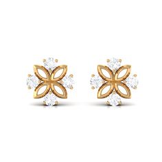 Product Details Designed with elegance, these Flower Earrings are adorned with Round Cut Diamond in Prong Setting. The Diamond Earrings are composed of Gold and come with a Screw Back Closure to keep your earrings in their right place. These Flower Earrings are a beautiful pair that you would love to wear again and again. Gift these Gold Stud Earrings to your loved one and add elegance to her jewelry collection. Product Information SKU SHP-EARRINGS082210009 Weight 1.12 gm (Approximate) DIAMOND I Formal Diamond Earrings With Prong Setting, Flower Shape, Formal Flower Shaped Diamond Earrings With Prong Setting, Formal Flower Shaped Diamond Earrings With Accents, Formal Flower-shaped Diamond Earrings With Accents, Classic Diamond Earrings With Flower Shape For Formal Occasions, Gold Diamond Flower Earrings For Formal Occasions, Luxury Flower Earrings With Prong Setting For Formal Occasions, Luxury Formal Flower Earrings With Prong Setting, Formal Gold Diamond Flower Earrings