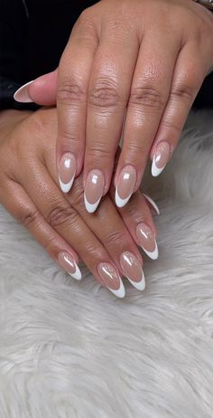 wedding nails, bridal nails, french manicure wedding, french tips nails brides, wedding nails brides, bride nails, wedding nail ideas Bridal French Manicure, Pakistani Hair, Tip Almond Nails, French Tip Almond Nails, French Tip Almond, Almond Nails French, Subtle Nail Art, Polished Aesthetic