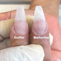 Glitz Accessories and Such on Instagram: “Coffin ⚰️ vs ballerina 🩰 shapes 📸 @the_nail_king  #coffinnails #balerinanails” Ballerina Nails Shape, Ballerina Nails Designs, Acrylic Nail Shapes, Coffin Shape Nails, Coffin Nails Designs, Types Of Nails