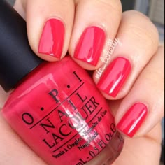 Watermelon Red Nails, Watermelon Color Nails, Soft Summer Nail Colors, Pedicure Ideas Pink, Barb Nails, Spring Pedicure Ideas, Spring Pedicure, Opi Colors, Opi Nail Colors