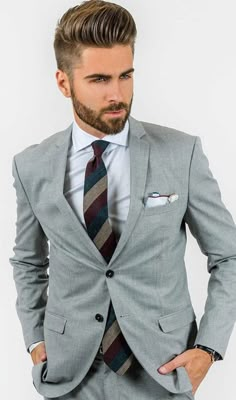 Suit Hairstyles Men, Formal Outfits Men, Hairstyles For Formal, Formal Hairstyles Men, Hairstyle Formal, Semi Formal Hairstyles, Beard Styles Short, Mens Hairstyles Medium