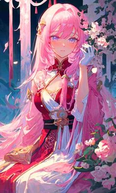 Cat Spirit, Pink Hair Anime, Girl With Pink Hair, Anime Show, Japon Illustration, Anime Fairy, Ethereal Art, Cute Profile Pictures, Female Character Design