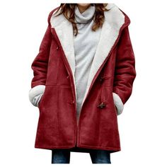 Patlollav Womens Winter Plus Size Solid Plus Velvet Coat Pocket Overcoat Color/Size: Red/XXXL Gender: Women/Female/Girl It is made of high quality materials, durable enought for your daily wearing. I am sure you will like it! If you have any questions about this products, please feel free to contact us. We will contact you within 24 hours to provide you with a better solution. KEY: Womens fall fashion 2022, Christmas gifts, Womens plus size clearance, My orders Color: Beige.  Age Group: adult. Estilo Harajuku, Fall Leggings, Velvet Coat, Outwear Women, Women Overcoat, Warm Jacket, Persona 5, Solid Clothes, Warm Coat