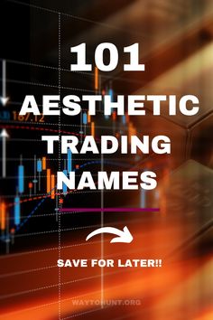 the words 1011 aestheticic trading names save for later on top of an abstract background