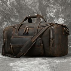 🌟 Premium Quality Craftsmanship: Immerse yourself in luxury with our handmade cowhide full grain leather duffle bag. Meticulously crafted for perfection, it exudes sophistication in every stitch. 👜 Spacious Elegance: Revel in the generous capacity of our leather baggage bag, designed with your needs in mind. Perfect for a weekend getaway or business trip, it effortlessly combines style and functionality. 👌 World's Finest Leather: Crafted from 100% cow leather, our bag stands as a testament to Leather Duffle Bag Men, Mens Duffle Bag, Mens Weekend Bag, Leather Holdall, Overnight Travel Bag, Leather Duffel Bag, Holdall Bag, Leather Weekender Bag, Leather Weekender