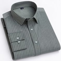 Season:All Seasons; Fabric:Bamboo Fiber; Sleeve Length:Long Sleeve; Look After Me:Wet and Dry Cleaning; Gender:Men's; Style:Office / Business; Elasticity:Inelastic; Tops Type:Striped Shirt,Non Iron Shirt,Dress Shirt; Occasion:Office  Career,Office Party; Details:Without Pockets; Pattern:Stripes and Plaid; Neckline:Turndown; Listing Date:07/06/2023; Bust:; Length:; Quantity:1pc Casual Striped Shirt, Long Sleeve Striped Dress, Spandex Shirts, Iron Shirt, Party Details, Floral Print Shirt, Fitted Dress Shirts, Bamboo Fiber, Business Formal