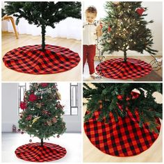 plaid christmas skirt Moose Pattern, Fashion Christmas Tree, Christmas Tree Skirts