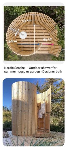 an outdoor shower for the summer house or garden - designer bath by nordic seashell